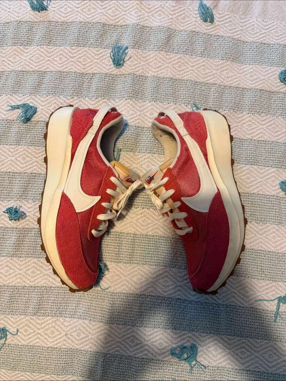 Nike Women’s Red & Cream Retro Runner Sneakers